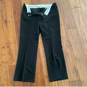 Tahari Black Slack Dress Pants Size 8 Womens Hook Eye